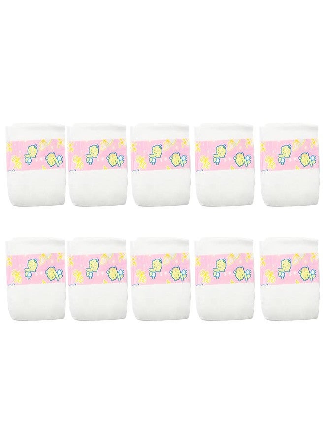CHAREX Baby Doll Diapers Pack - 10 Pieces Reborn Dolls Diapers Refill, Baby Alive Diapers, 16-24 Inch Baby Doll Accessories Newborn Dipaers Reusable - Image 1